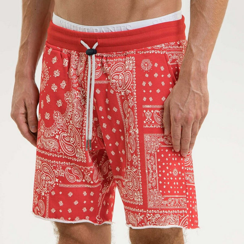Bermuda Terry Cutoff Print - 2 Pac Red - Mixte