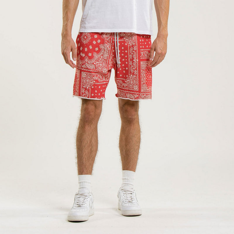 Bermuda Terry Cutoff Print - 2 Pac Red - Mixte