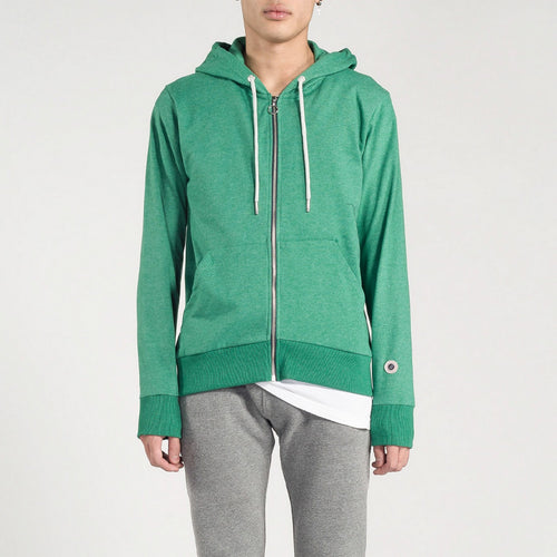 Sweat Terry Zip Up - Mint Marl - Mixte