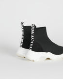 Zapatillas con estampado de cebra - Negro