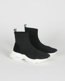 Zapatillas con estampado de cebra - Negro