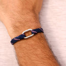 Bracelet Tilla - Bleu Marine Moucheté Blanc Et Rouge