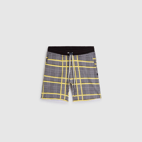 Short Tkid Cutoff Print - Noir Et Jaune