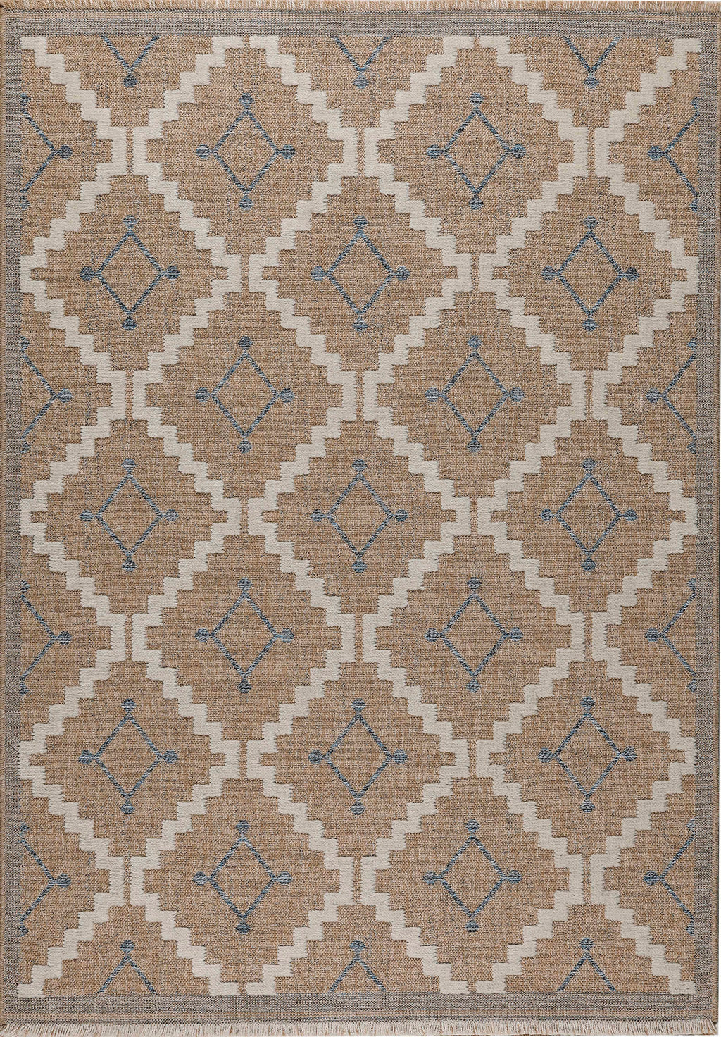 Tulum - Tapis D'Intérieur/Extérieur - Polypropylène - Bleu