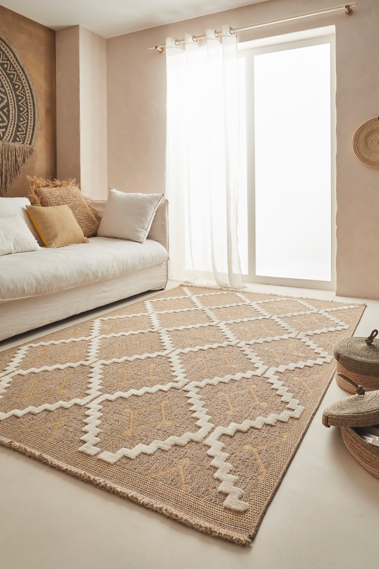 Tulum - Tapis D'Intérieur/Extérieur - Polypropylène - Jaune