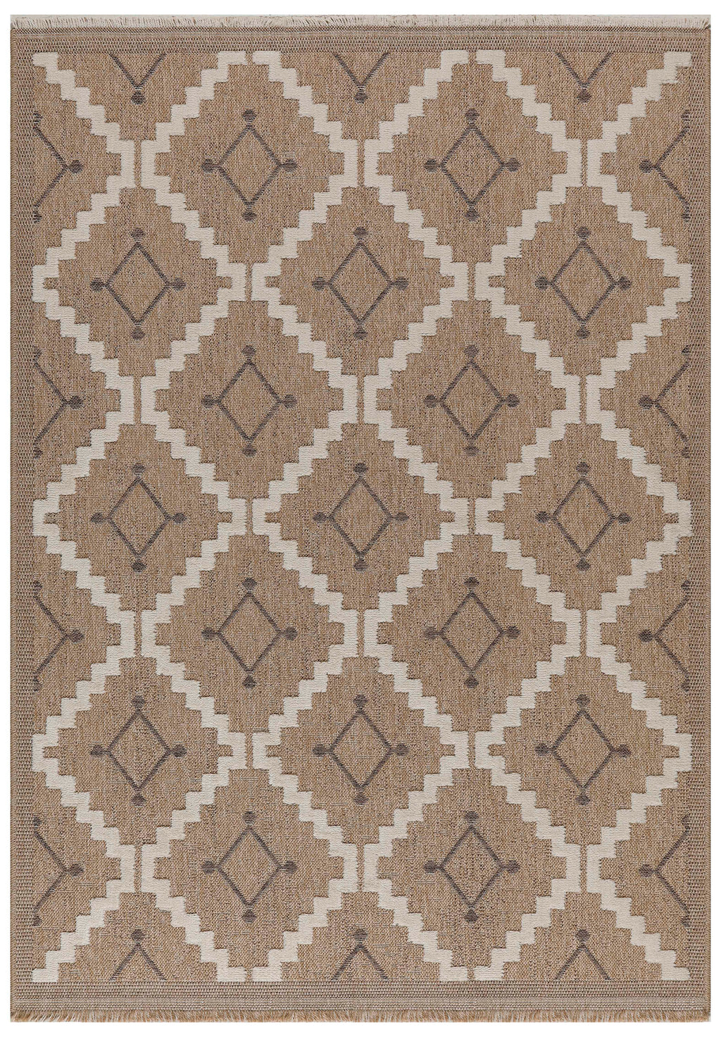 Tulum - Tapis D'Intérieur/Extérieur - Polypropylène - Marron