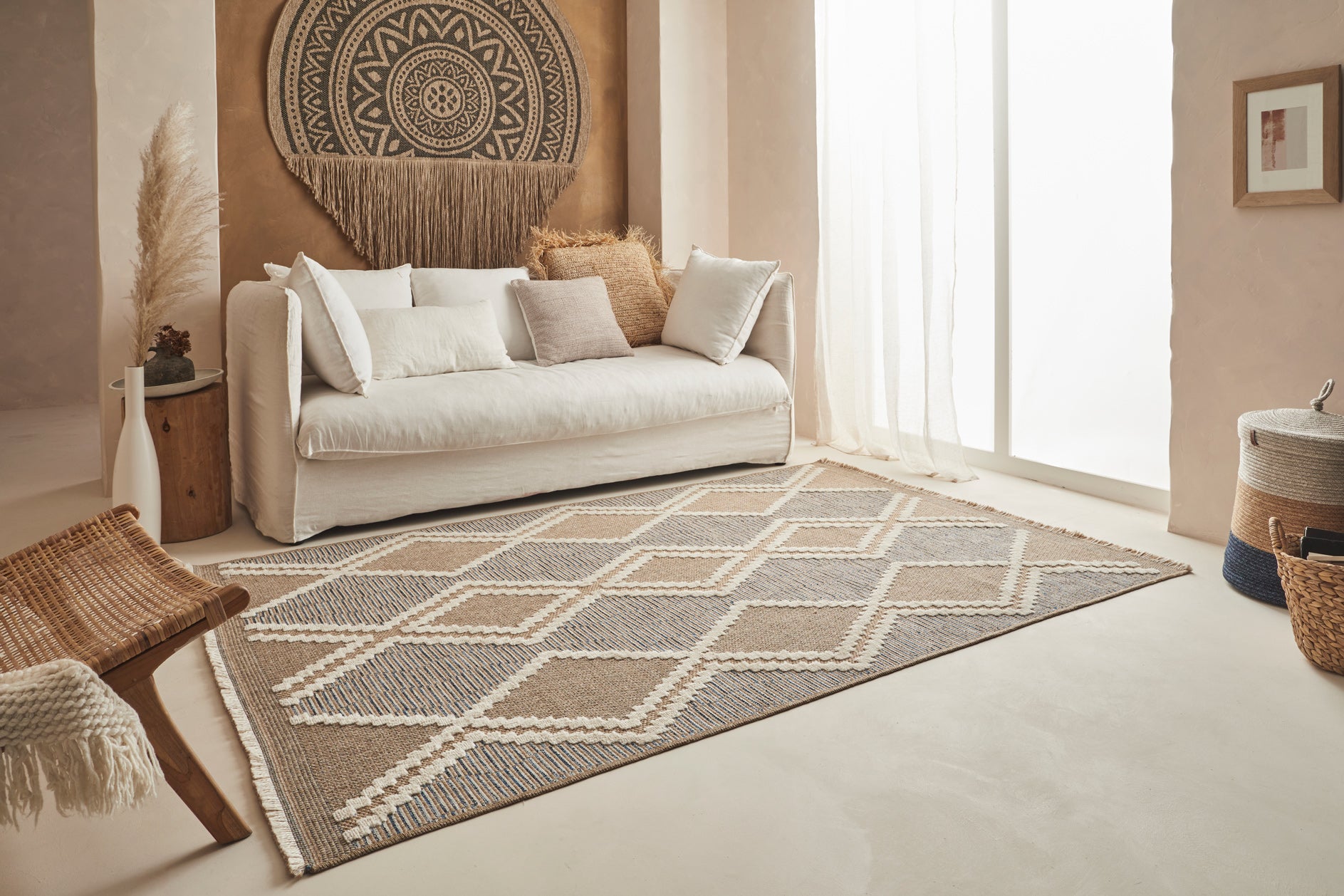Tulum - Tapis D'Intérieur/Extérieur - Polypropylène - Bleu