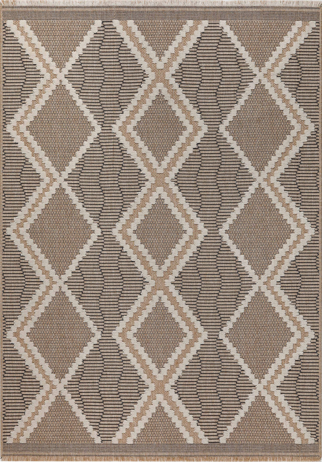 Tulum - Tapis D'Intérieur/Extérieur - Polypropylène - Noir
