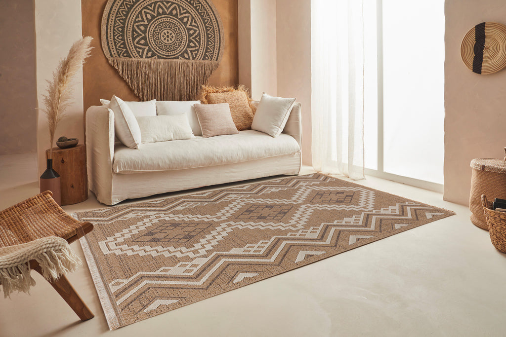 Tulum - Tapis D'Intérieur/Extérieur - Polypropylène - Marron
