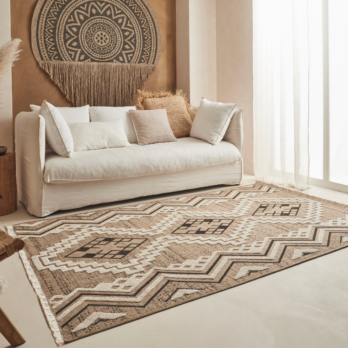 Tulum - Tapis D'Intérieur/Extérieur - Polypropylène - Noir