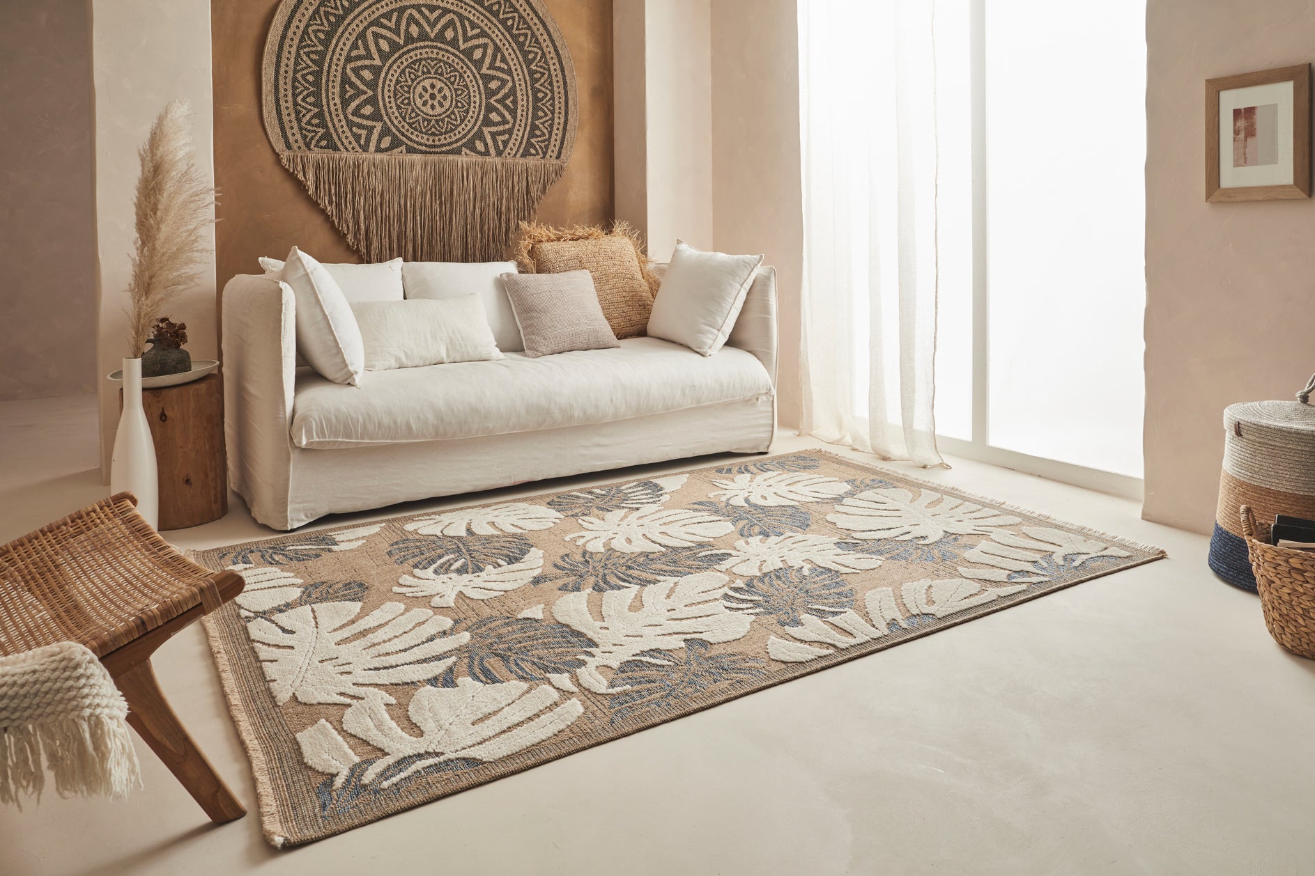 Tulum - Tapis D'Intérieur/Extérieur - Polypropylène - Bleu