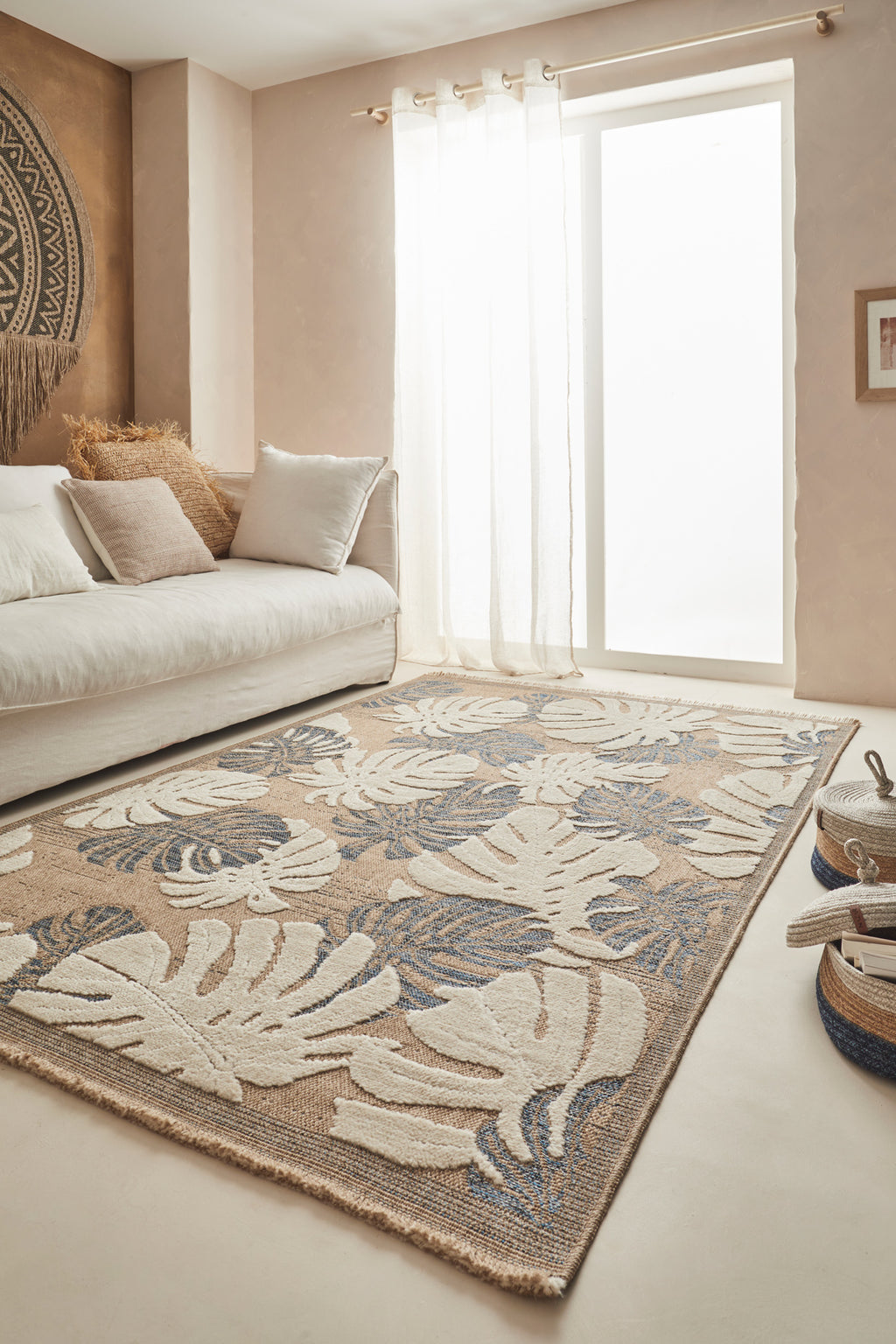 Tulum - Tapis D'Intérieur/Extérieur - Polypropylène - Bleu
