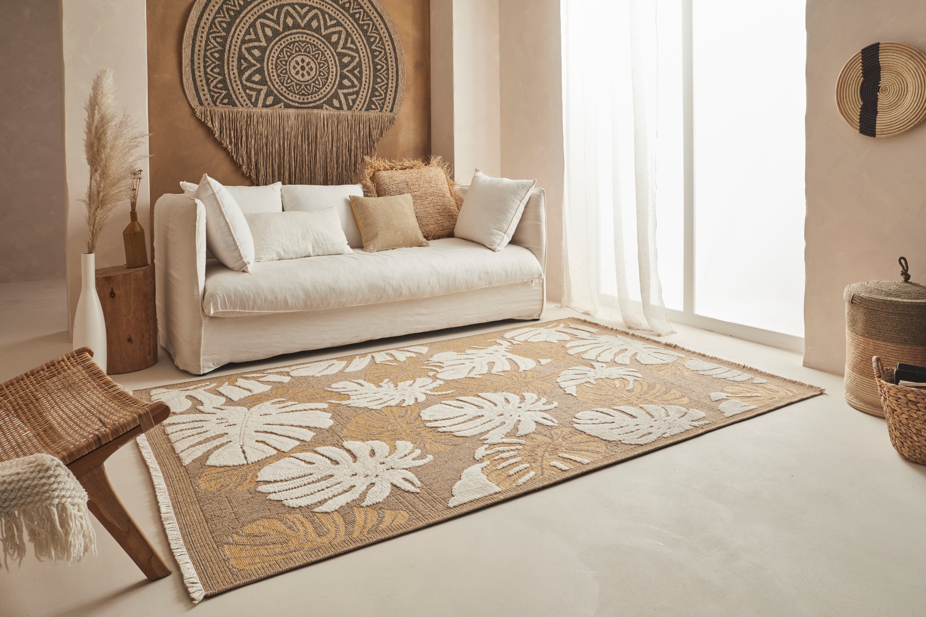 Tulum - Tapis D'Intérieur/Extérieur - Polypropylène - Jaune