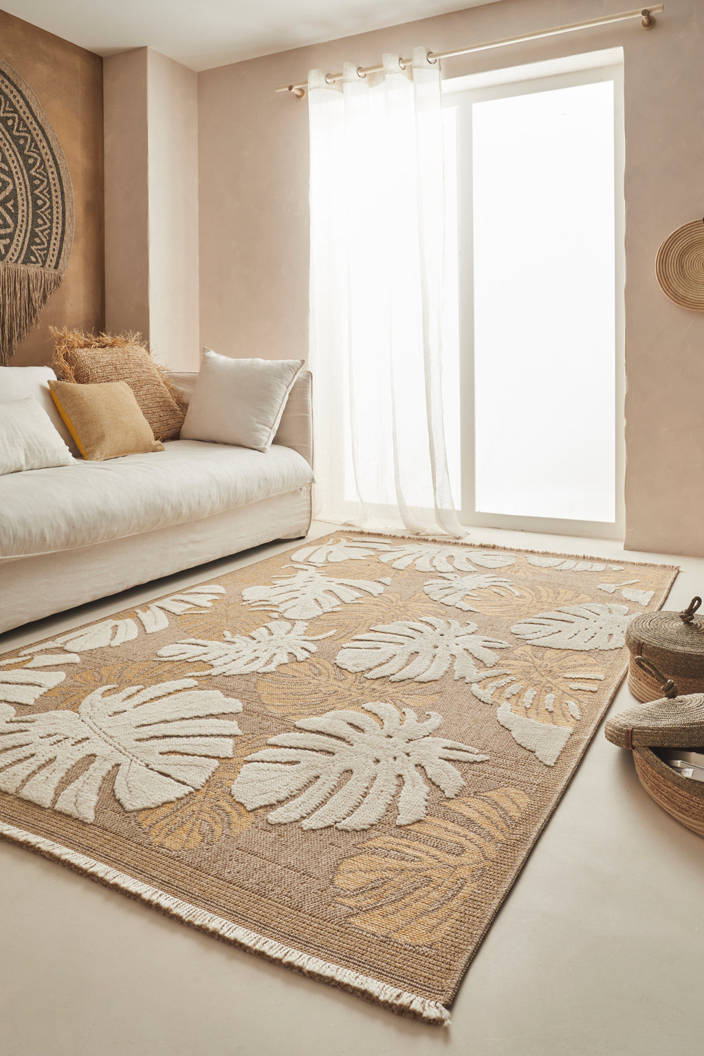 Tulum - Tapis D'Intérieur/Extérieur - Polypropylène - Jaune