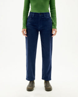 Nele sustainable blue corduroy trousers-1
