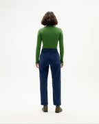 Pantalón nele de pana azul sostenible-3