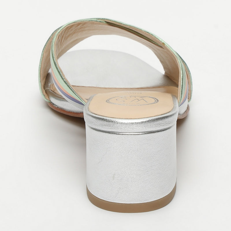 Sandalias Wesley - Plata+Azul Eléctrico+Naranja+Verde