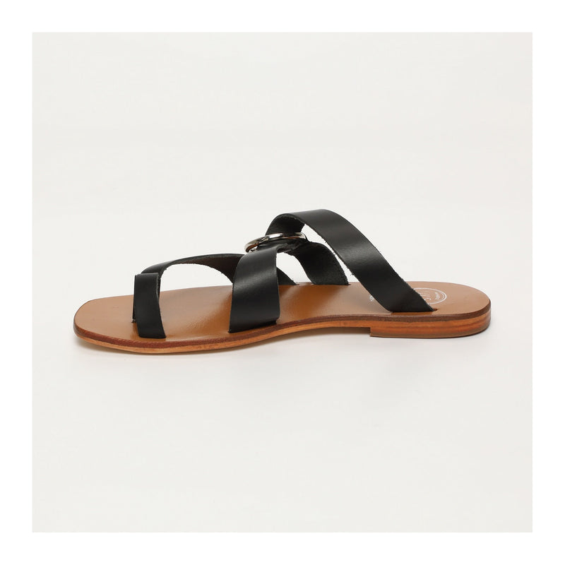 White Sun - Mules Entre-Doigts Emma - Noir - Femme