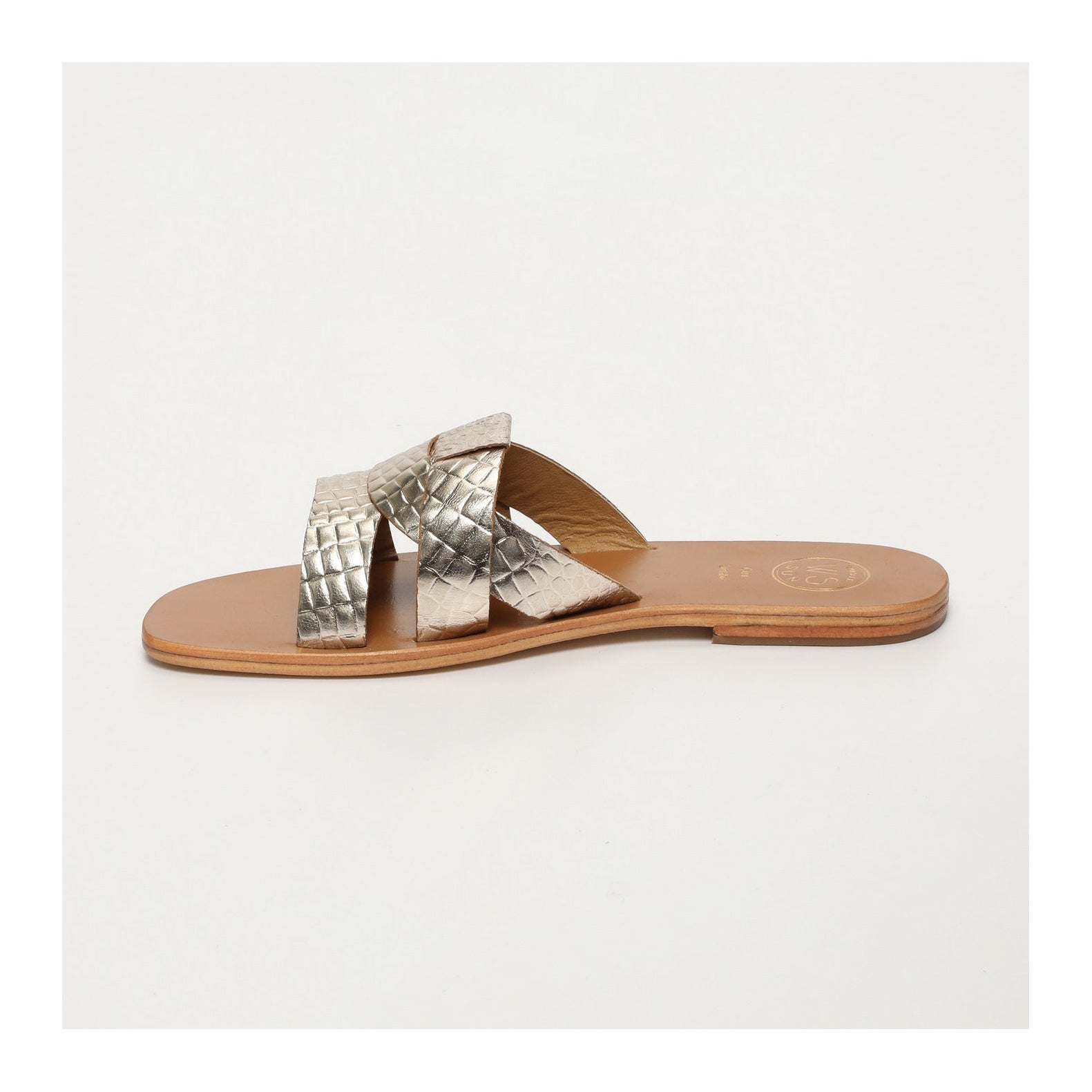 Mules Noham - Light Gold Croco