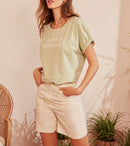 Camiseta Zina - Almendra