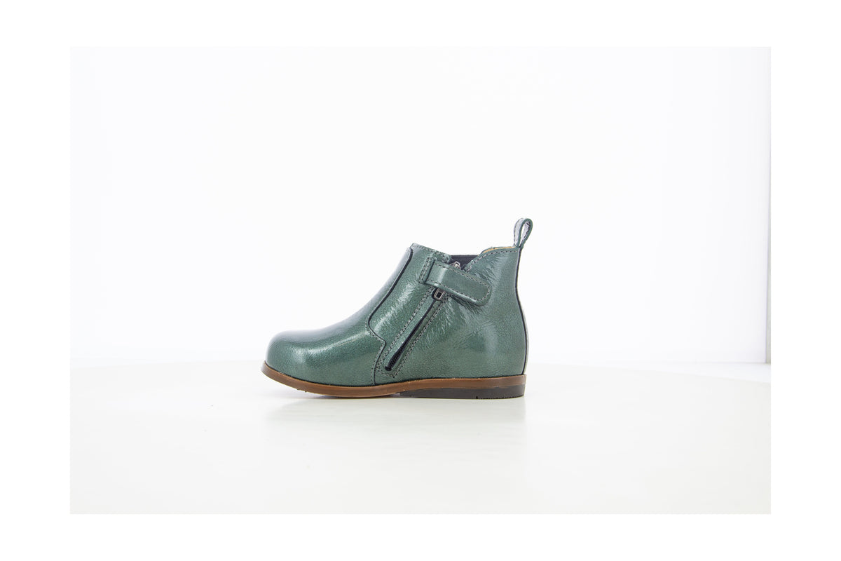 Botas Primeros Pasos Zeus Zip Elast Barniz Apache - Pino - Niña