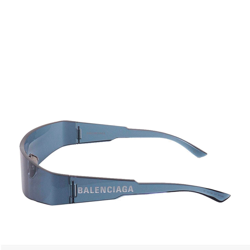 Lunettes De Soleil Balenciaga Mono Rectangle Sunglasses - Bleu - Femme