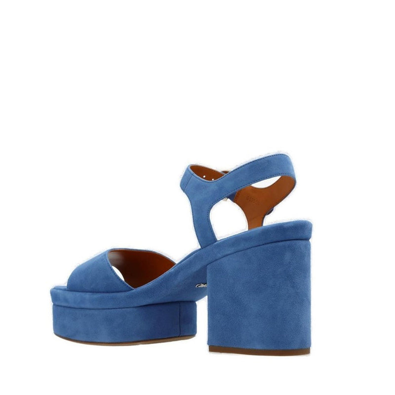 Chloé Platform Sandals - Blue - Woman