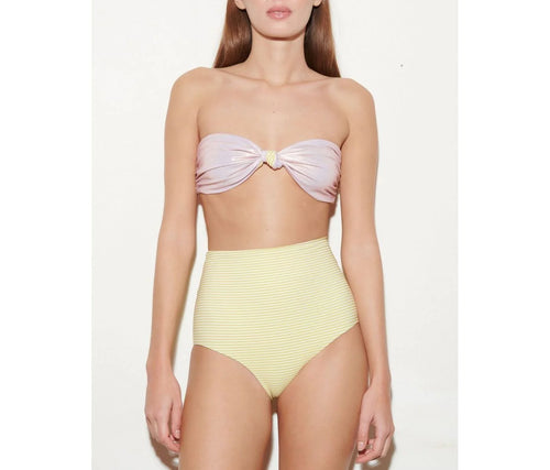 Bas De Maillot Jamie - Yellow Seersucker