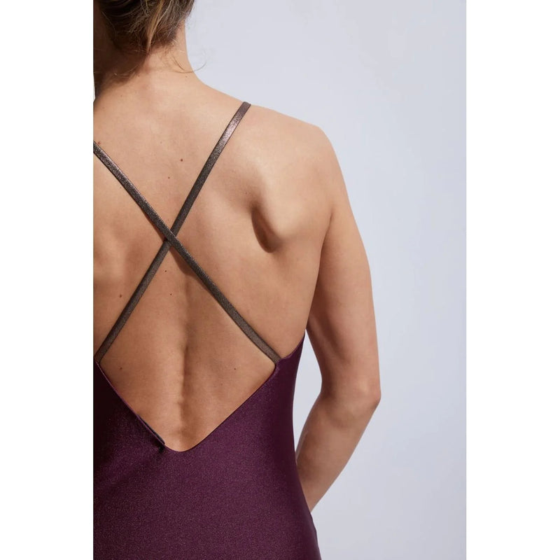 Maillot Une Pièce Santiago - Wine Glossy