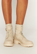 Amy - Cuir Beige - Bons Baisers - The Bradery