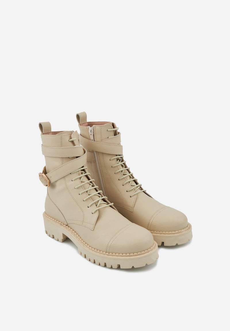 Amy - Cuir Beige - Bons Baisers - The Bradery