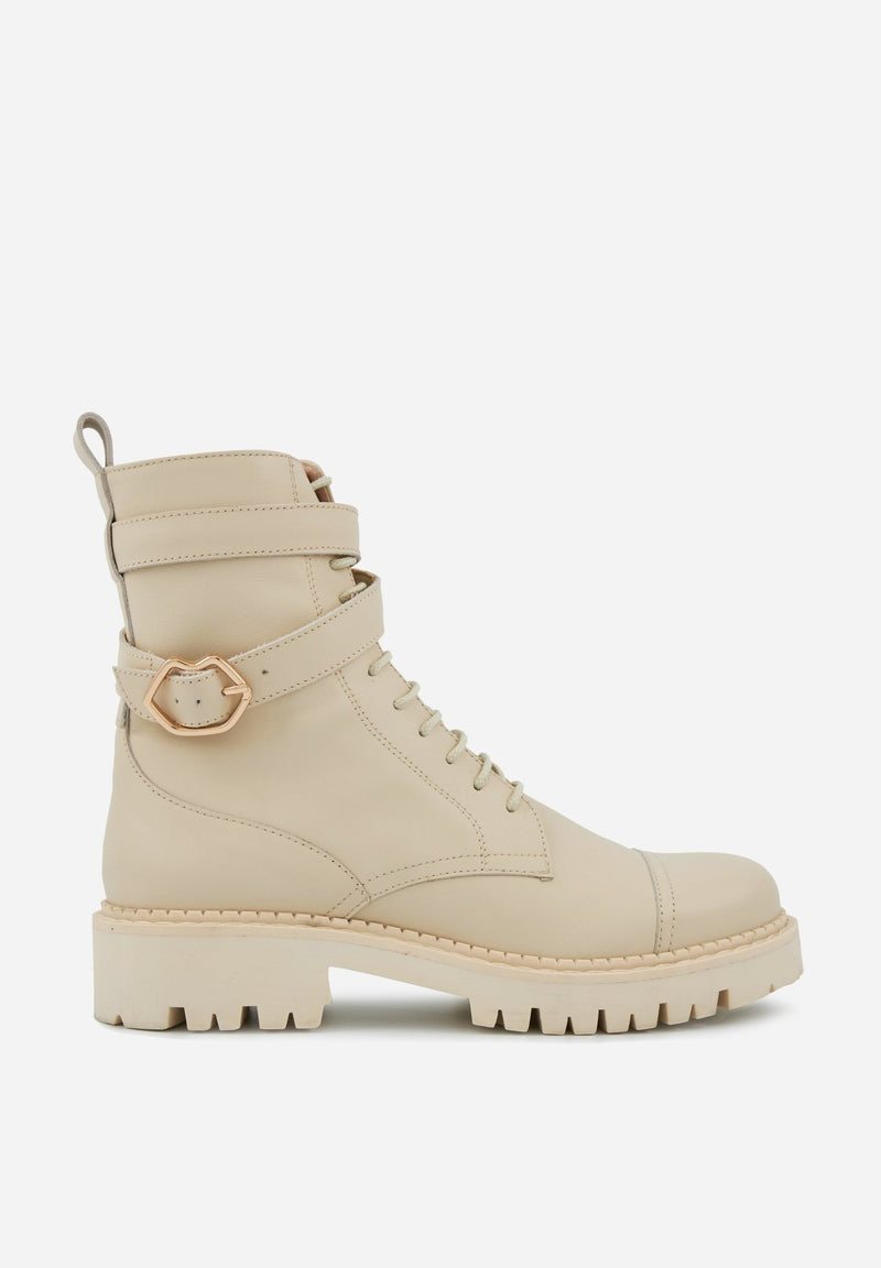 Amy - Cuir Beige - Bons Baisers - The Bradery