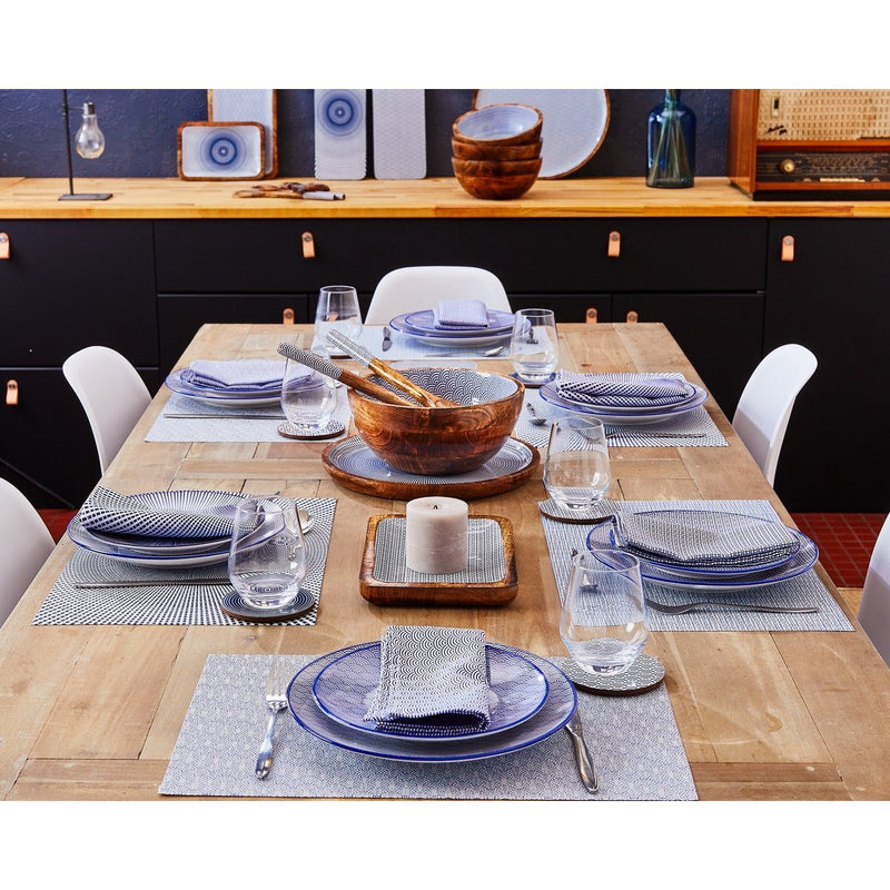 Assiette Pattern - 6 Pièces - Dark Blue Les Assiettes Björn