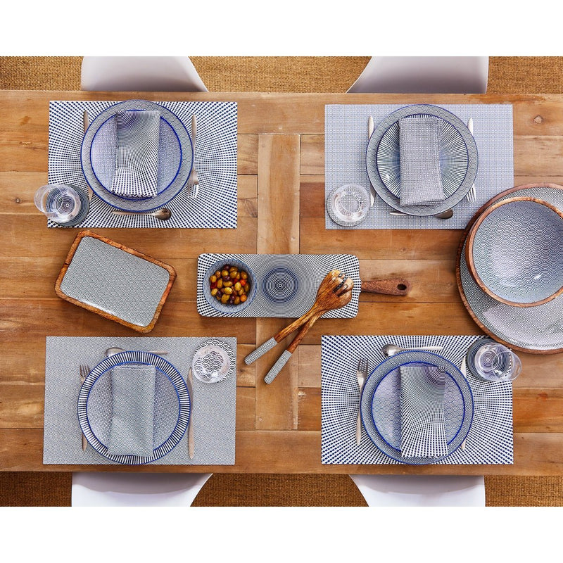 Assiette Pattern - 6 Pièces - Dark Blue Les Assiettes Björn