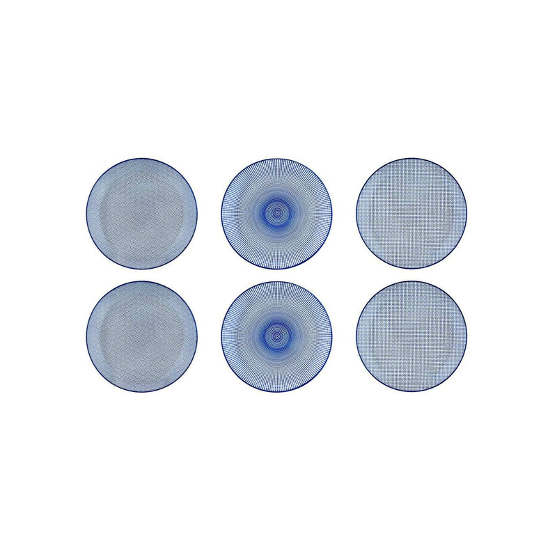 Assiette Pattern - 6 Pièces - Dark Blue Les Assiettes Björn
