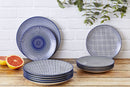 Assiette Pattern - 6 Pièces - Dark Blue Les Assiettes Björn