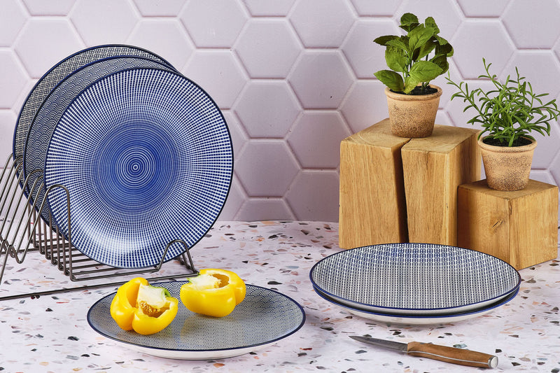 Assiette Pattern - 6 Pièces - Dark Blue Les Assiettes Björn