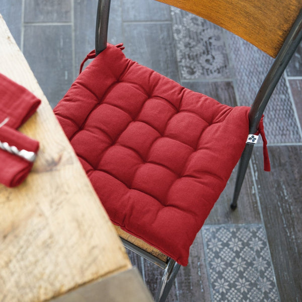 Asiento acolchado 38 x 38 cm Kala Cerise - El efecto mariposa - The Bradery