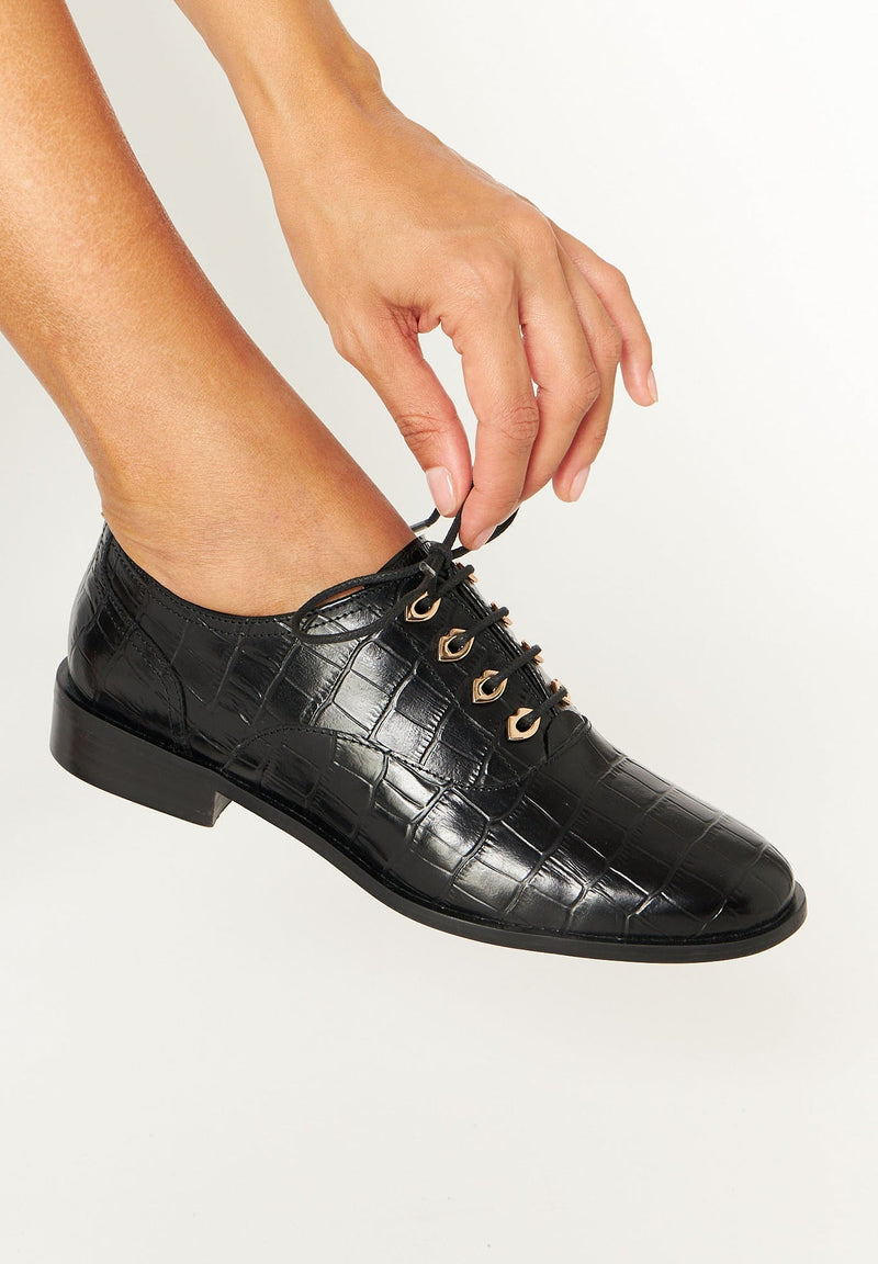 Audrey - Croco Noir - Bons Baisers - The Bradery