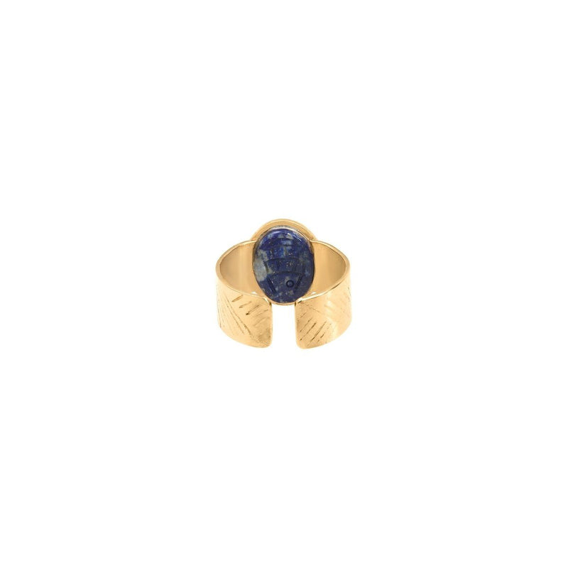 Bague Ajustable Khepri - Bleu - Caroline Najman - The Bradery