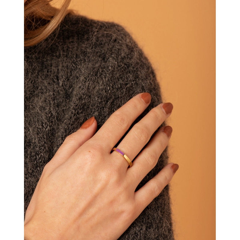 Anillo Arthus - Oro/Púrpura - FEEKA - The Bradery