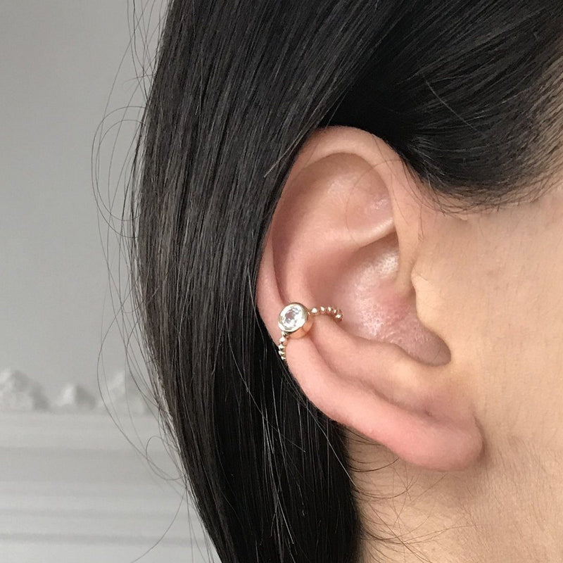 Bague D'Oreille Yanis - Blanc - Caroline Najman - The Bradery