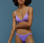 Bas De Bikini Sporty Piqué - Lavande - Robin Collection - The Bradery