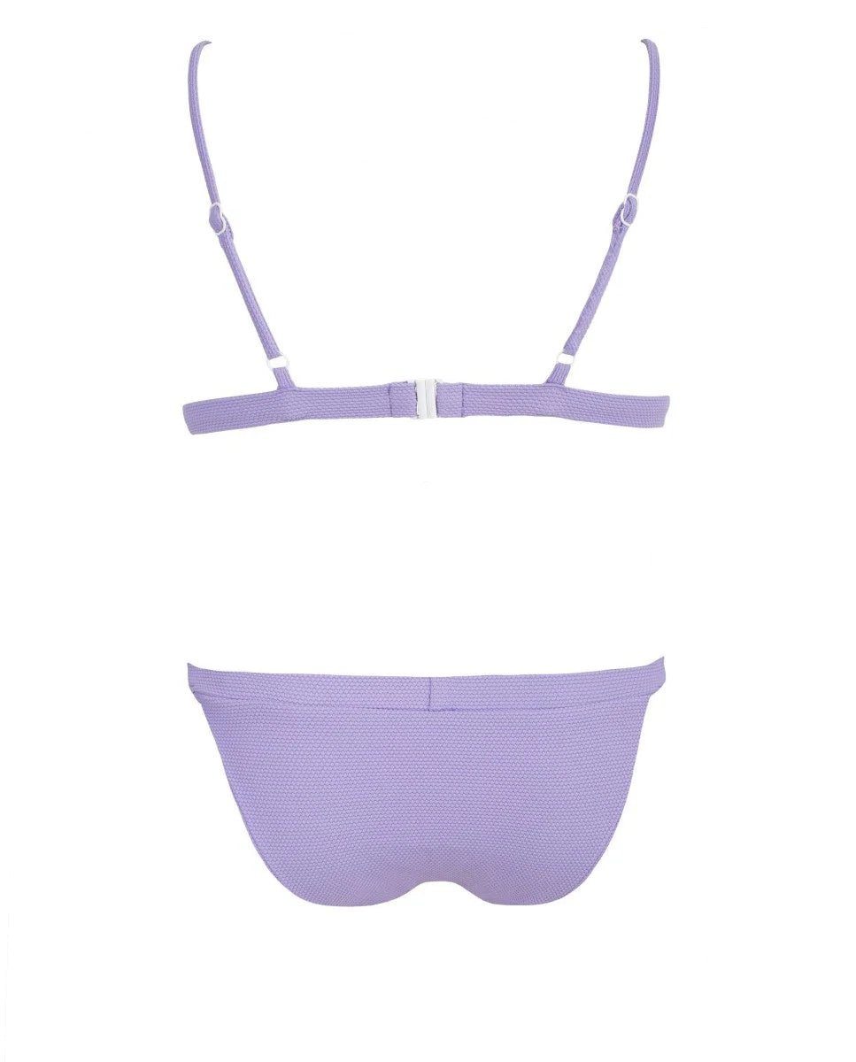 Bas De Bikini Sporty Piqué - Lavande - Robin Collection - The Bradery