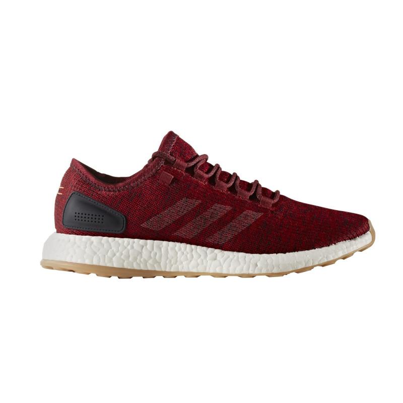 Adidas Originals Pure Boost Sneaker - Burgundy - Men - Adidas - The Bradery
