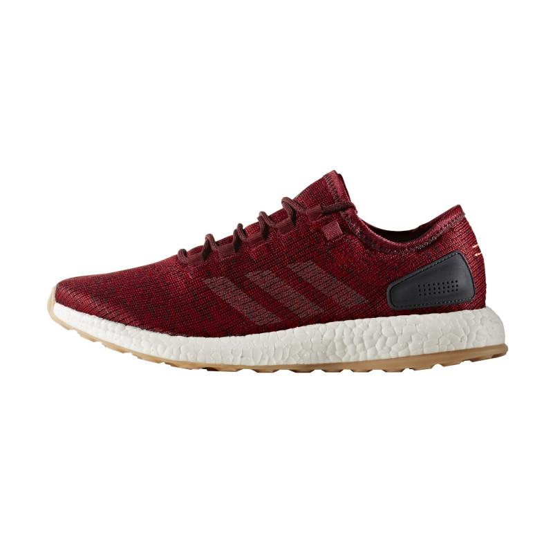 Adidas Originals Pure Boost Sneaker - Burgundy - Men - Adidas - The Bradery