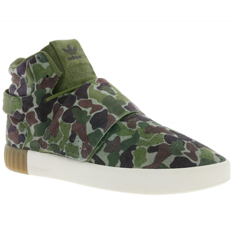 Zapatillas Adidas Originals Tubular Invader Strap - Verde - HOMBRE ZAPATOS Adidas
