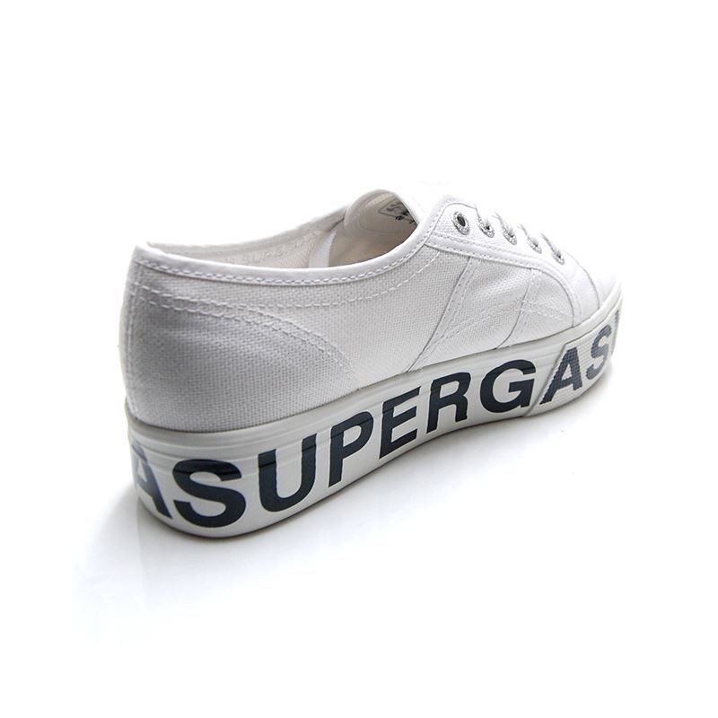 Blanc Superga - Superga 2790-Cotw Suela Lettering Basket - - Superga Women Hombre