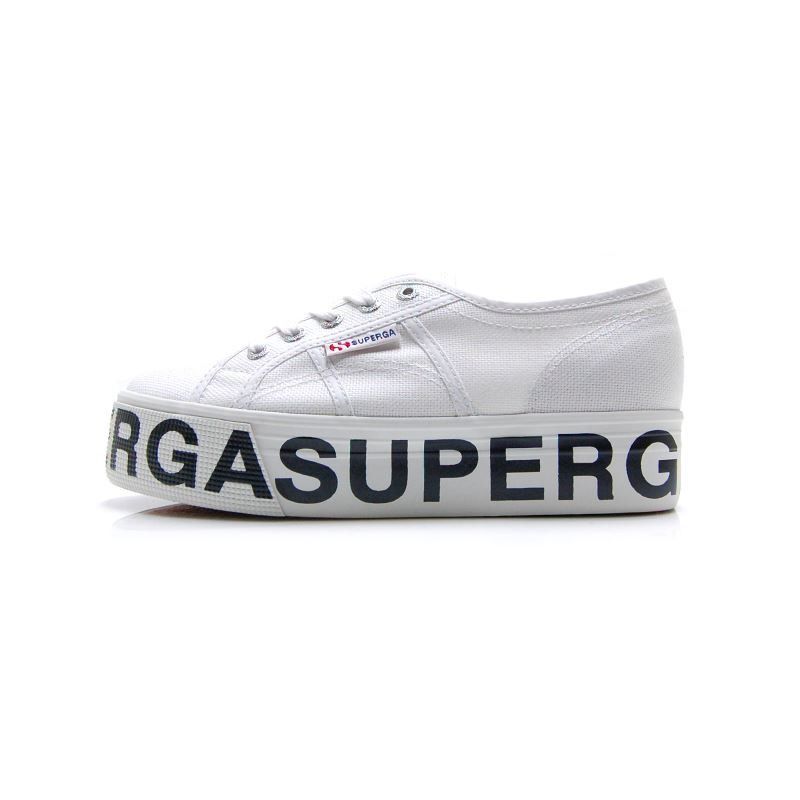 Blanc Superga - Superga 2790-Cotw Suela Lettering Basket - - Superga Women Hombre