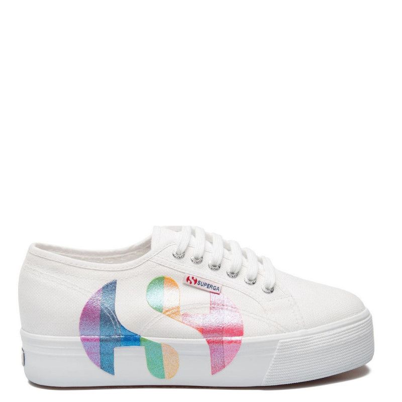 Superga - Basket Superga 2790-Cotw Printed Logoglitter - Blanc - Superga Woman Man